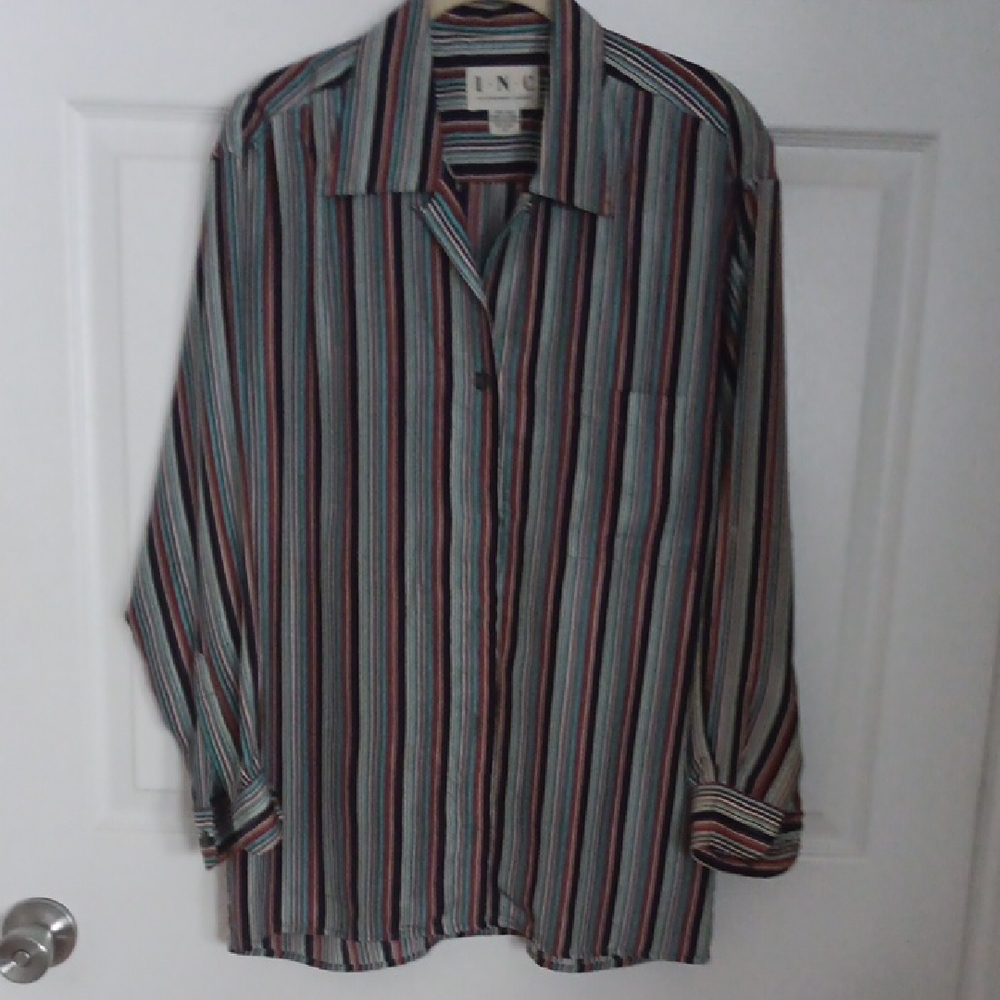 Striped Button-Up Shirt